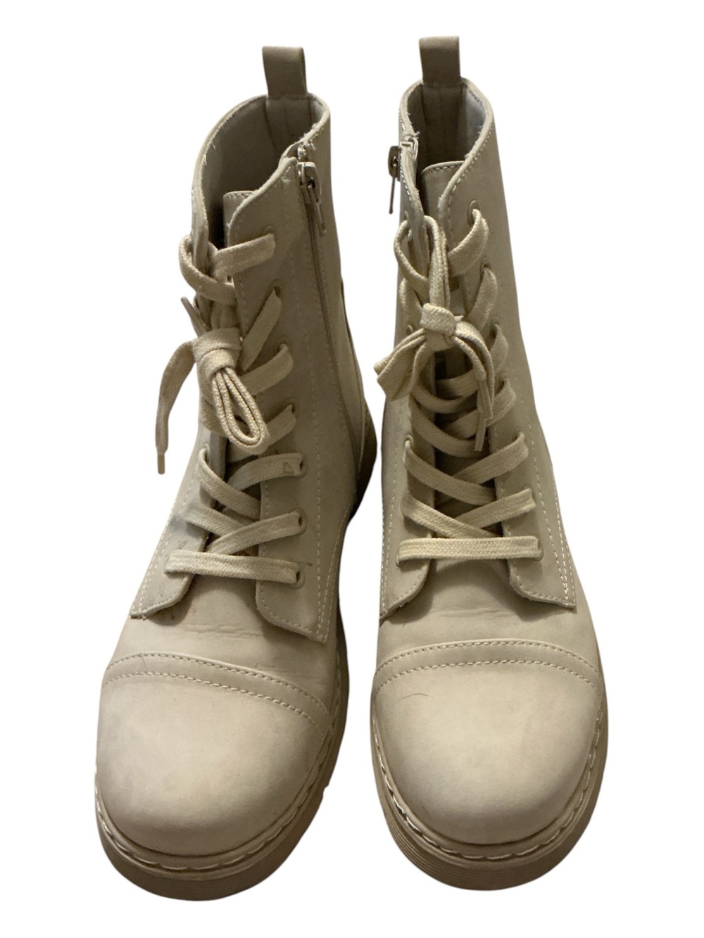 Arizona Jean Company Women's Lace-Up Boots in Light Taupe